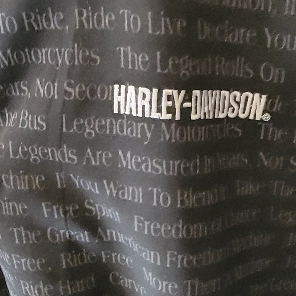 Harley-Davidson Men's Black Short Sleeve Button Down Shirt SZ L - Picture 4 of 5